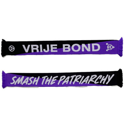 Zwart-paarse VB sjaal - Smash the patriachy