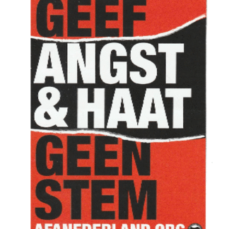 Geef Angst En Haat Geen Stem Rechthoek