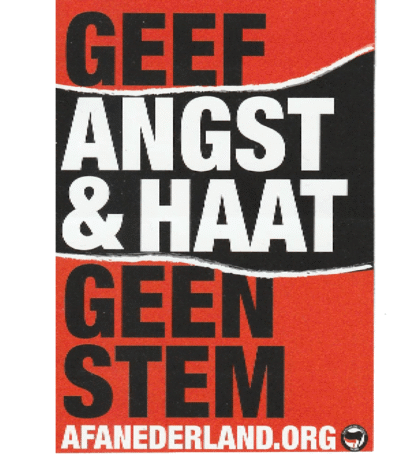Geef Angst En Haat Geen Stem Rechthoek