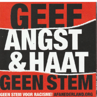 Geef Angst En Haat Geen Stem Vierkant