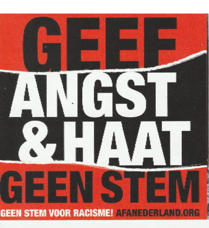 Geef Angst En Haat Geen Stem Vierkant